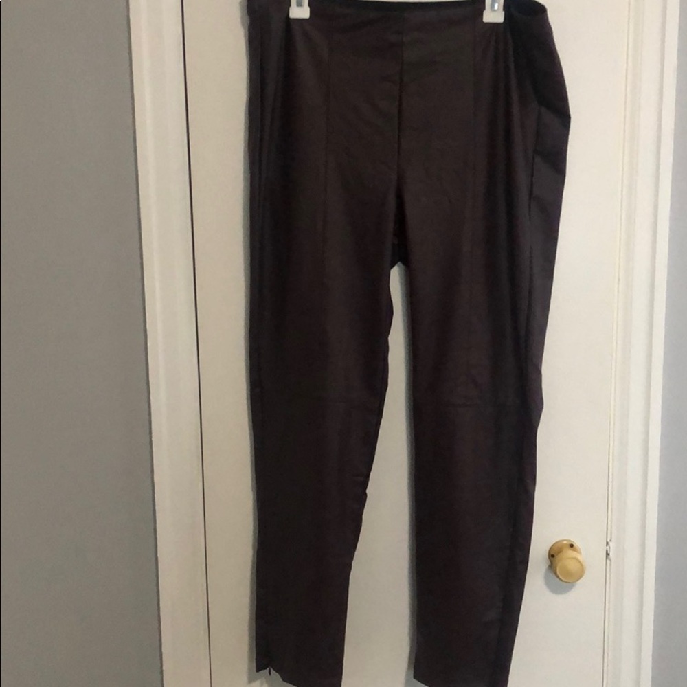 Faux leather pants